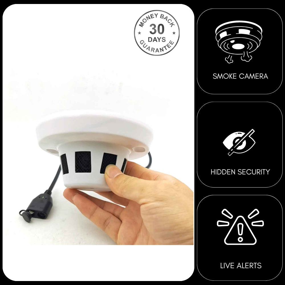 Wireless 4G Smoke Alarm Camera 4K UHD Hidden Spy Video Recorder Live View Push Alerts