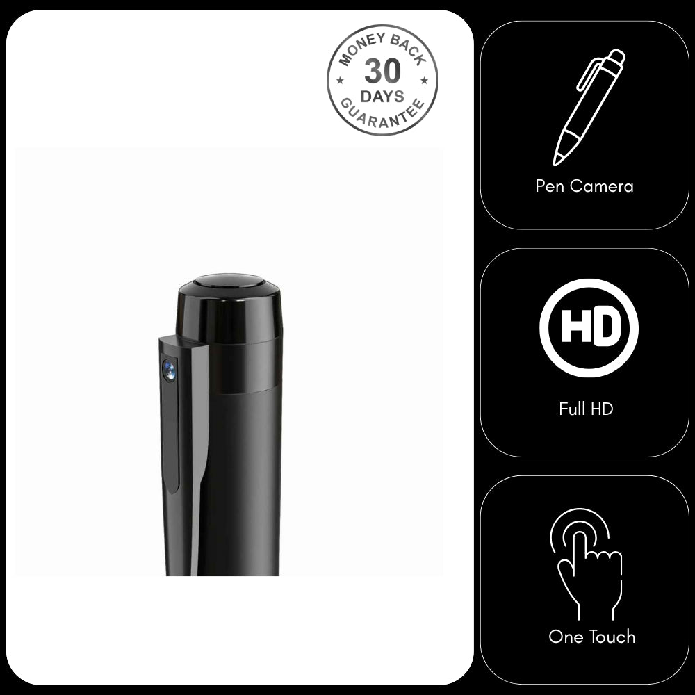 12MP Video Pen Camera 1080p HD Video Recorder with Audio & Photo One Touch Record