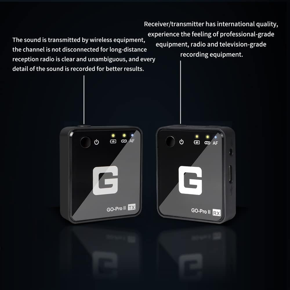 Go Pro II Wireless Microphone Transmitter System G-Mark for Interview Singing Instruments
