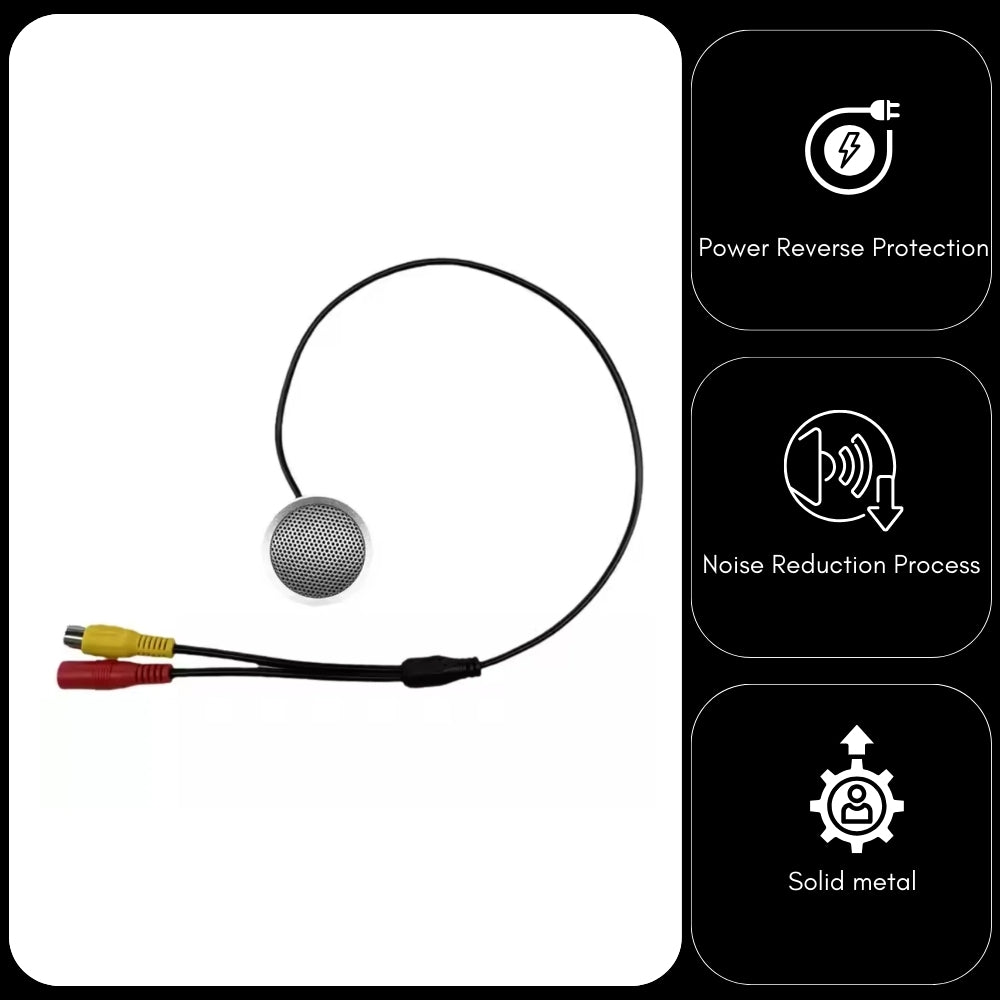 CCTV Audio Microphone Outdoor Noise Reduction Sensitive Pickup Sound Monitor for Security Camera