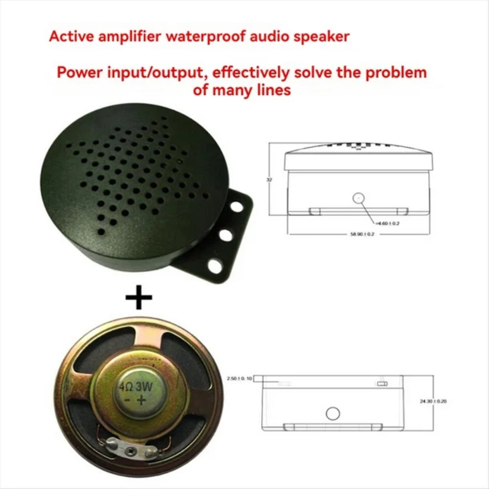 CCTV Audio Microphone Outdoor Noise Reduction Sensitive Pickup Sound Monitor for Security Camera