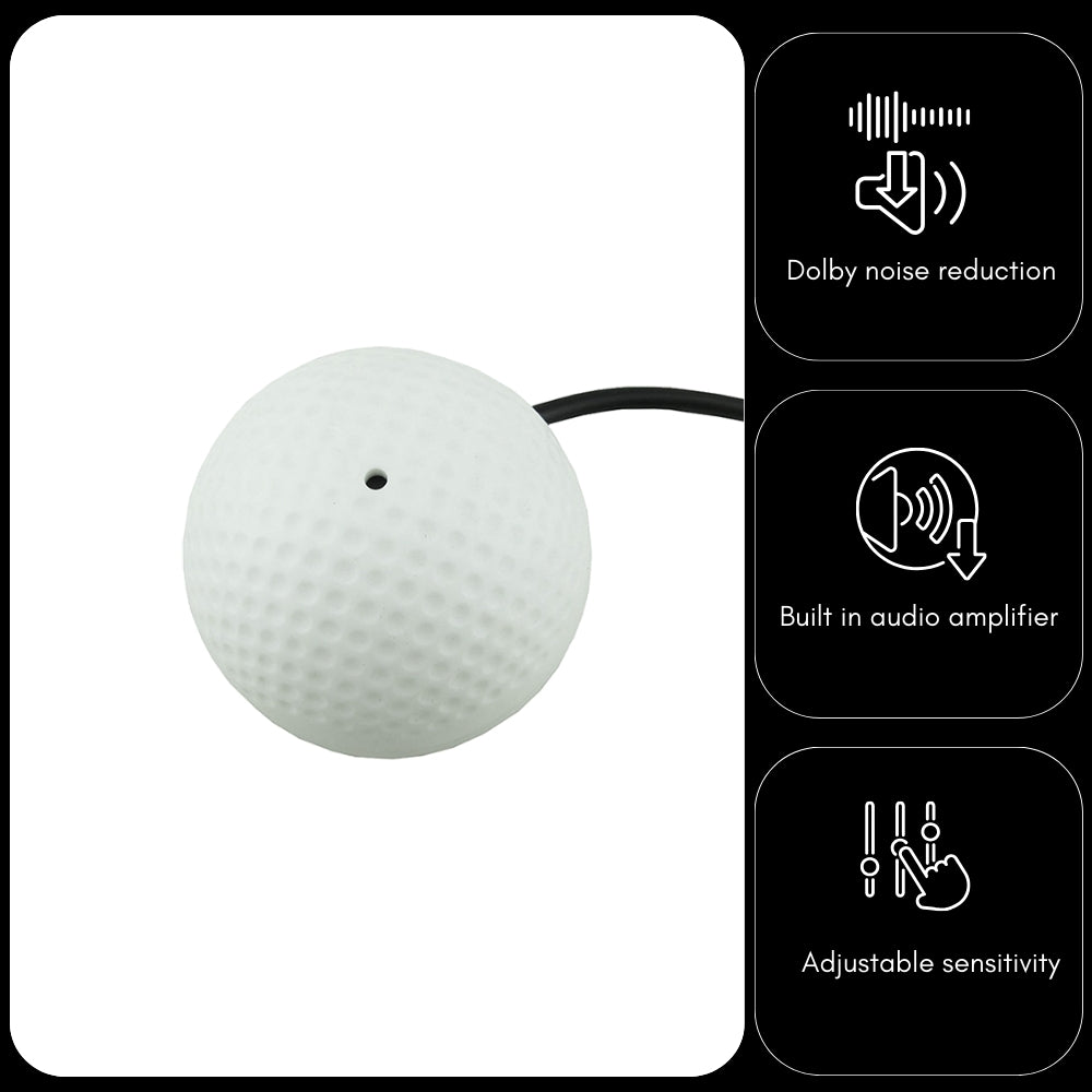 Waterproof CCTV Audio Microphone Cable Premium Quality Sound RCA Phono Output 2.1mm DC Input