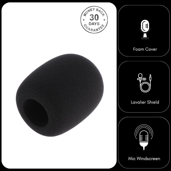 5x Foam Windshield to Fit 6mm - 9mm Diameter Lavaliere Lapel Clip On Microphones