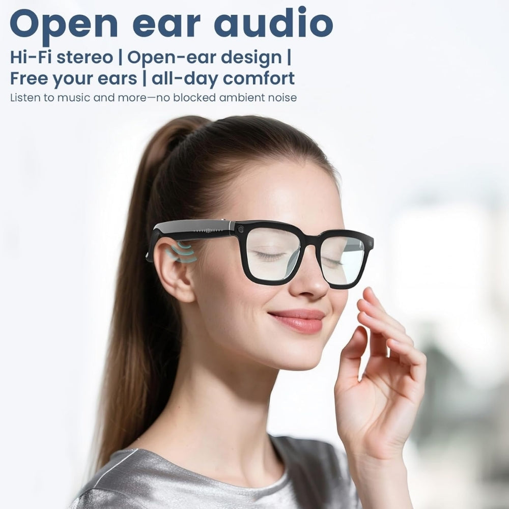 8MP Video Glasses Camera Smart Bluetooth Wireless 1080p Full HD Video Recording Photo and Audio