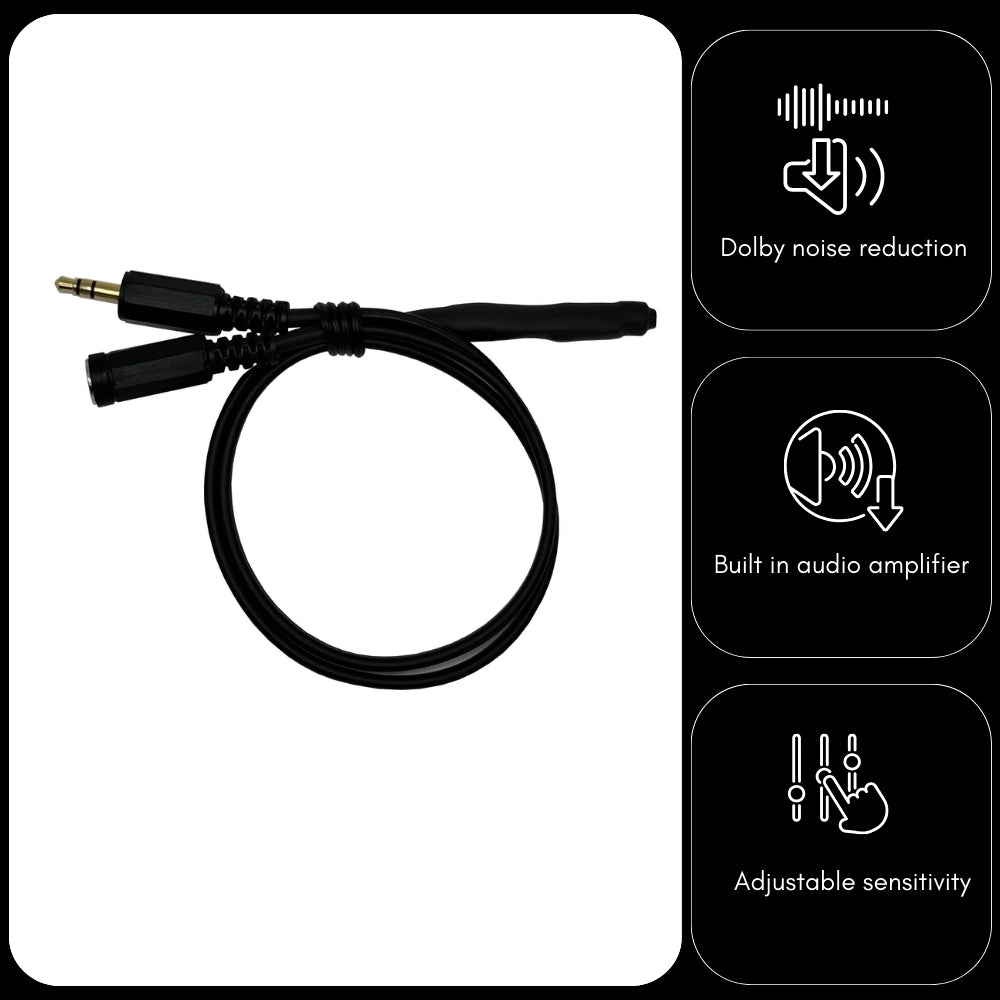 CCTV Microphone for IP Camera 3.5mm Jack Plug Audio Input & 2.1mm DC plug 6-12V input