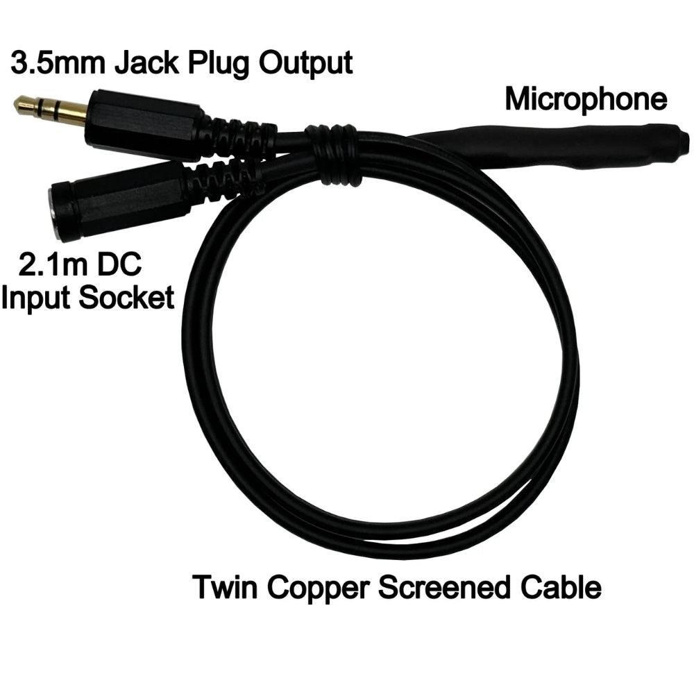CCTV Microphone for IP Camera 3.5mm Jack Plug Audio Input & 2.1mm DC plug 6-12V input