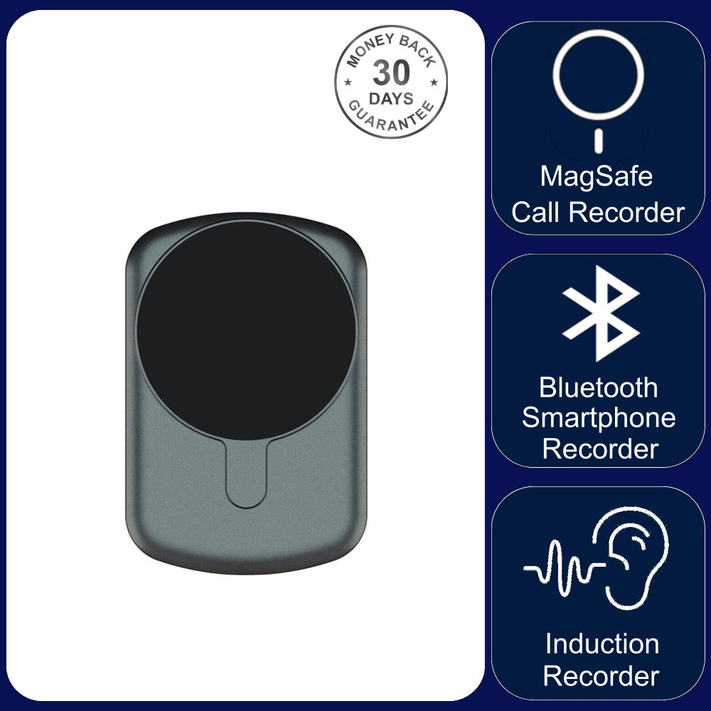 Bluetooth Mobile Smartphone Call Recorder Magsafe Magnetic Induction Sensor Attach & Record Phone
