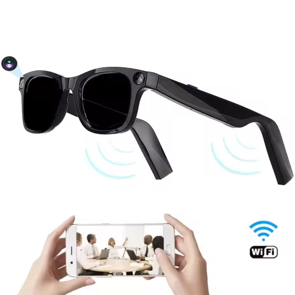 Smart Bluetooth Video Glasses 5MP Camera 1080p Full HD Video Recording Photo and Audio