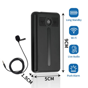AR02 Wi-Fi Worldwide Live Streaming Audio Recorder Sound Activated Push Notification