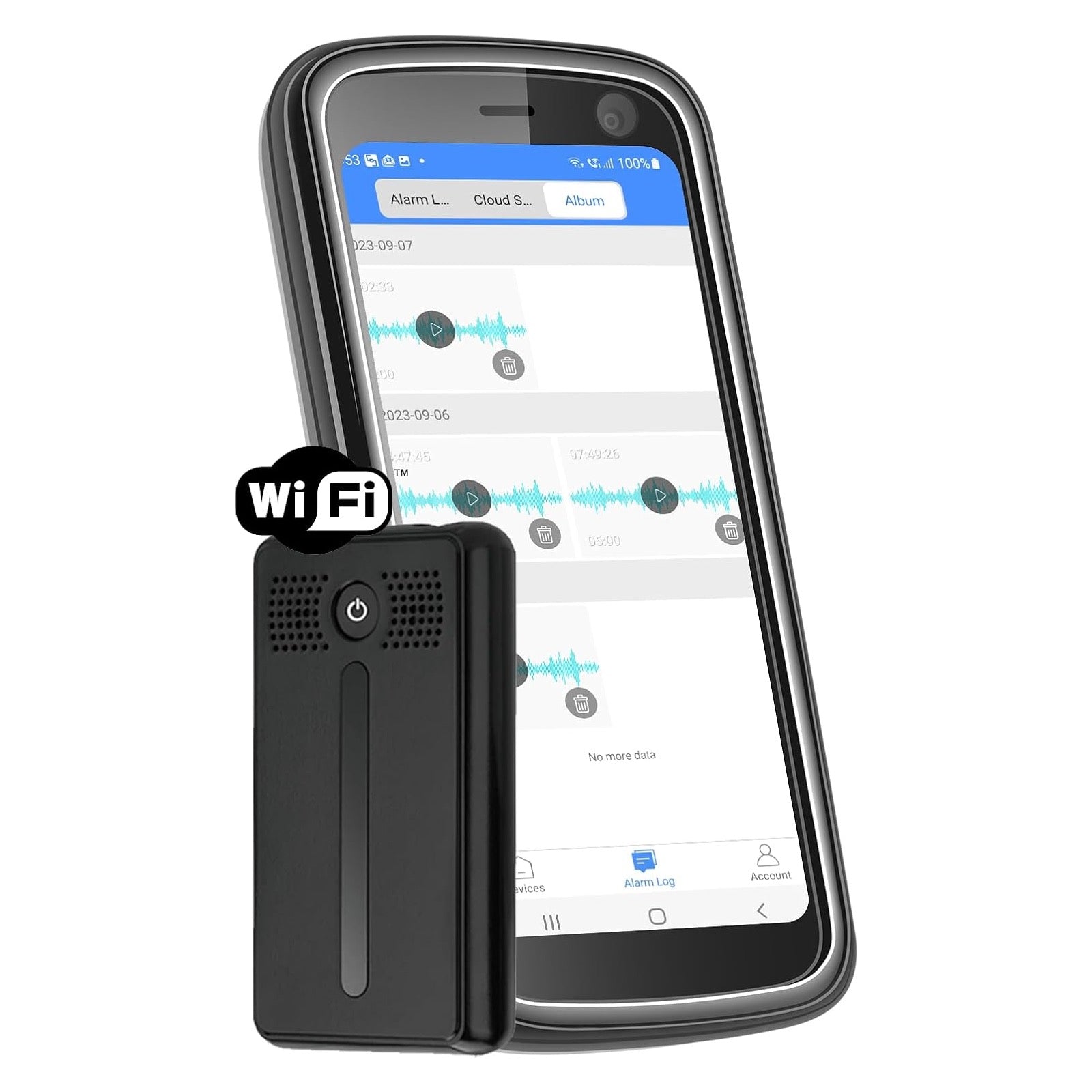 AR02 Wi-Fi Worldwide Live Streaming Audio Recorder Sound Activated Push Notification