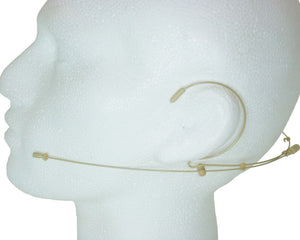 Ear Hook Headset Microphone for Sennheiser 3.5mm Locking Jack Transmitters