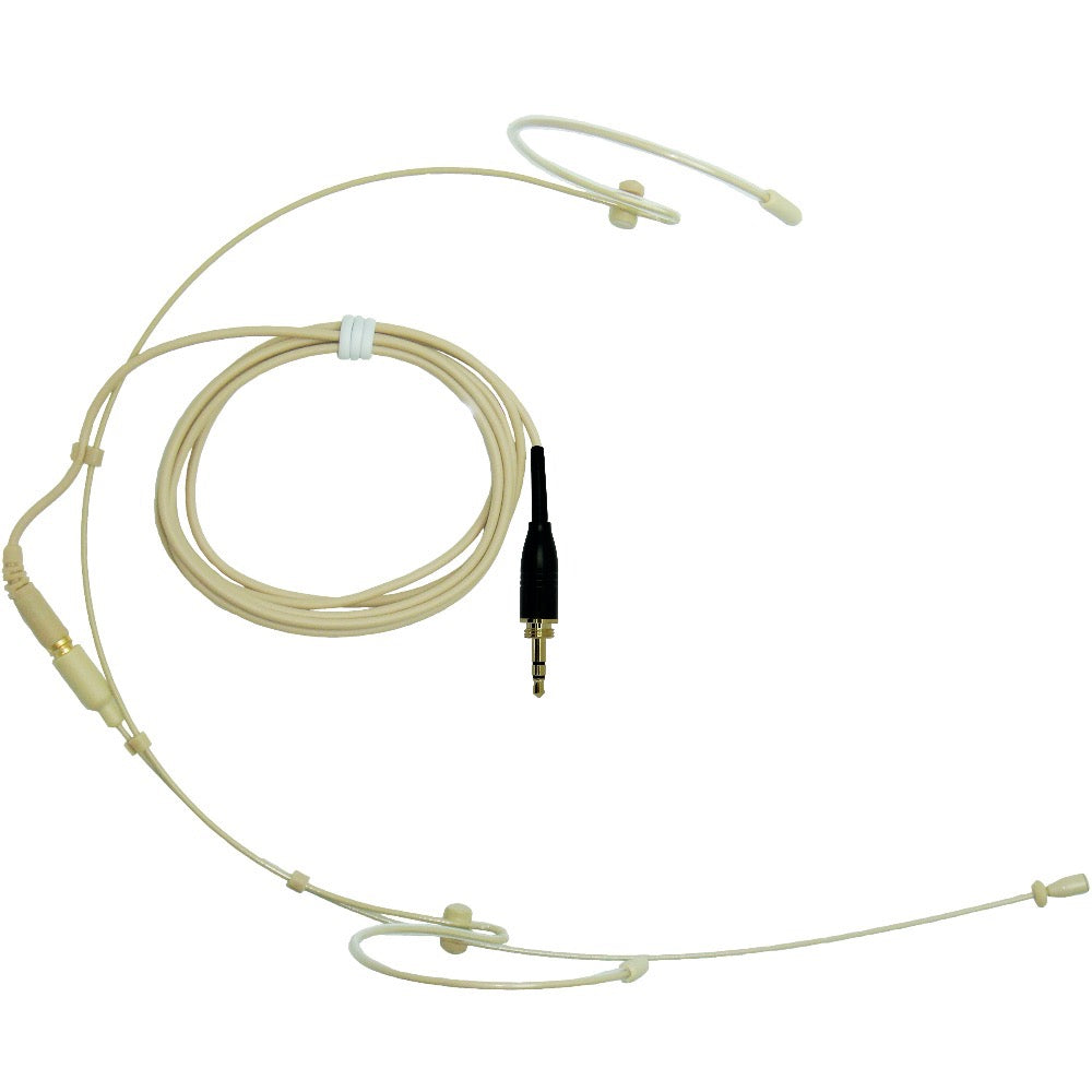 Headset Microphone Double Ear Hook for AKG 3 Pin Mini XLR TA3F Radio Body Pack Transmitters