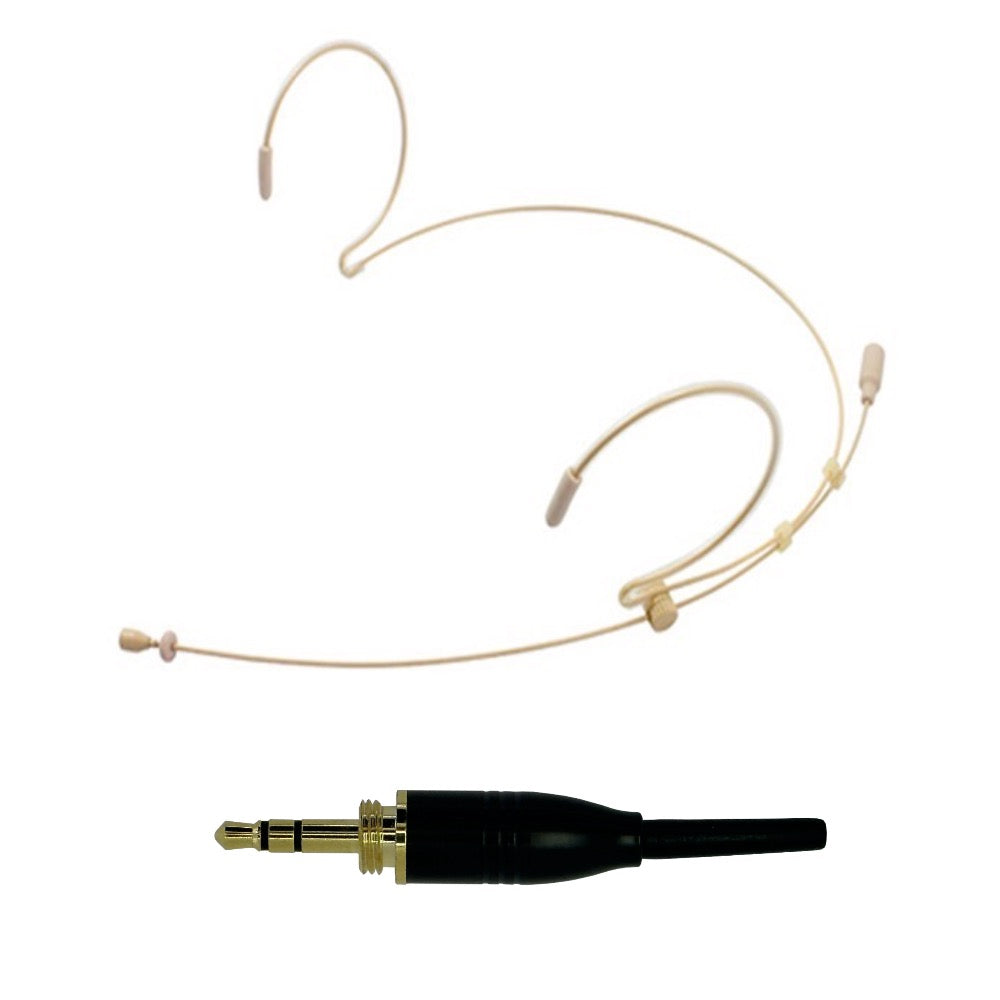 Headset Microphone Double Ear Hook for AKG 3 Pin Mini XLR TA3F Radio Body Pack Transmitters