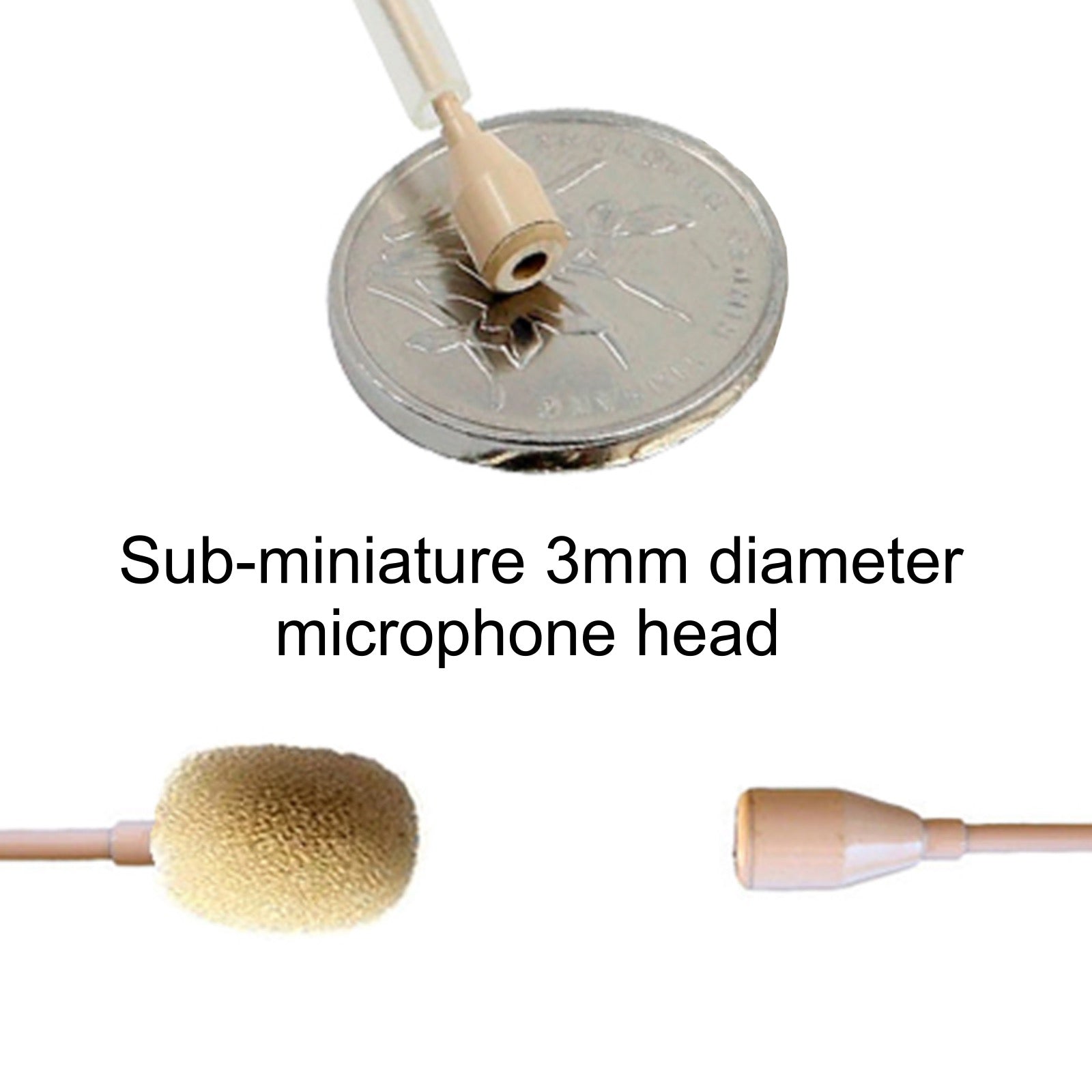 Lemo 3 Pin Double Ear Hook Headset Microphone for Sennheiser Body Pack Transmitter SK EW EK G AVX XSW Series