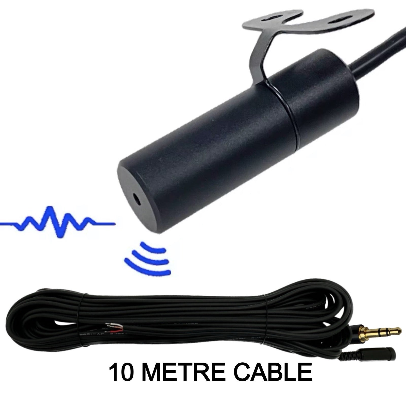 Waterproof Outdoor CCTV Microphone for IP Camera 3.5mm Jack Plug Input IP66 Rated Solid Metal Housing & Bracket