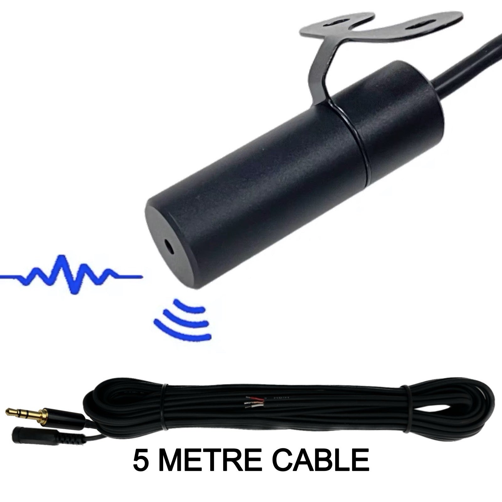 Waterproof Outdoor CCTV Microphone for IP Camera 3.5mm Jack Plug Input IP66 Rated Solid Metal Housing & Bracket