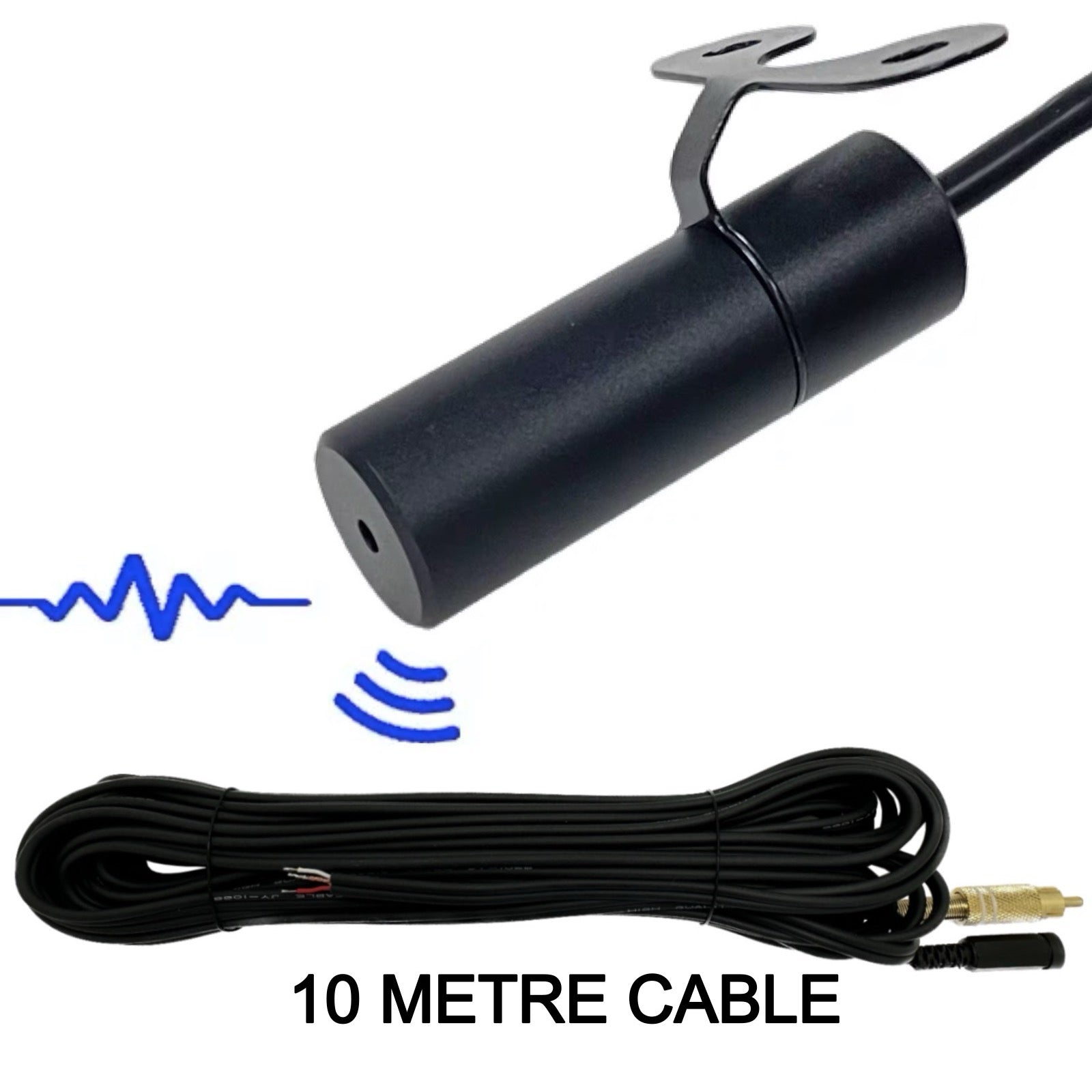 IP66 Rated Water Proof Microphone for CCTV Camera Solid Metal housing 6-12V DC input RCA Phono Output