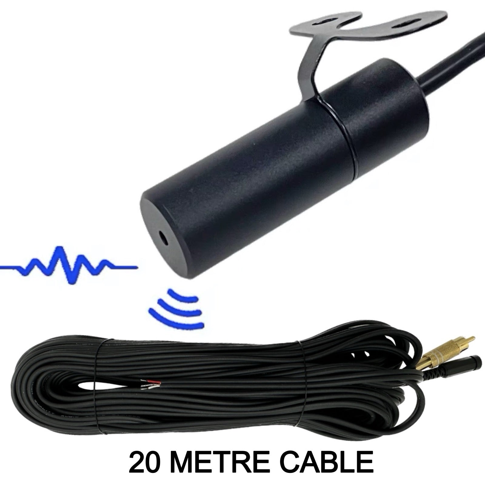 IP66 Rated Water Proof Microphone for CCTV Camera Solid Metal housing 6-12V DC input RCA Phono Output