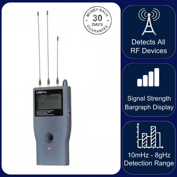 Hawksweep HS-C3000 Plus Handheld Frequency Counter RF Detector 10Ghz Wideband Bug Sweep Tracker Finder