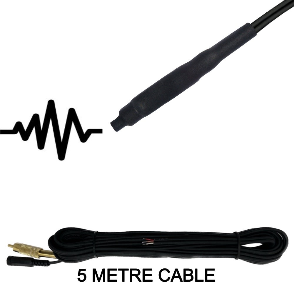 Outdoor Waterproof CCTV Microphone 30cm to 30 metre Cable with RCA Phono Audio Output and 2.1mm 12v DC Input