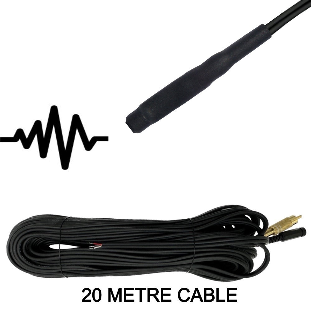 Indoor CCTV Microphone 30cm to 30 Metre Cable with RCA Phono Output and 2.1mm 12v DC Input