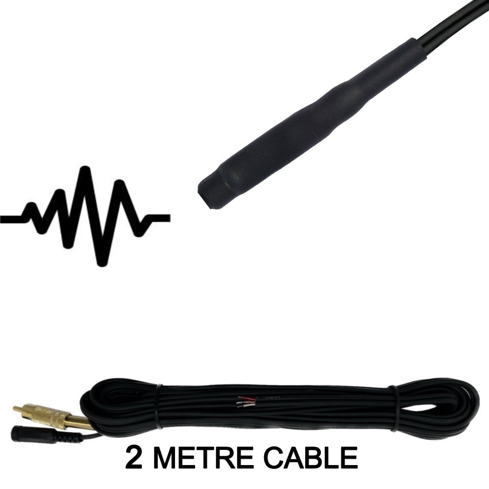Indoor CCTV Microphone 30cm to 30 Metre Cable with RCA Phono Output and 2.1mm 12v DC Input