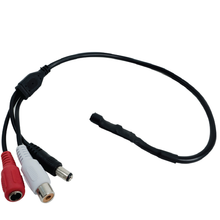 Outdoor Waterproof CCTV Microphone Long Cable RCA Phono Output 2.1mm 12v DC Input