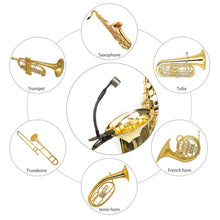 KIMAFUN CX309 Professional Wind Instrument Microphone with Clip for Saxophone Trumpet Tuba