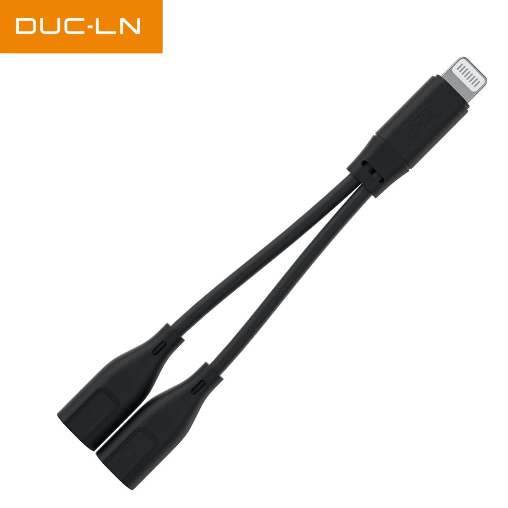 Comica DUC-LN Type-C to Lightning Connector 2-in-1 Adapter Cable for Charging and External Microphone Audio