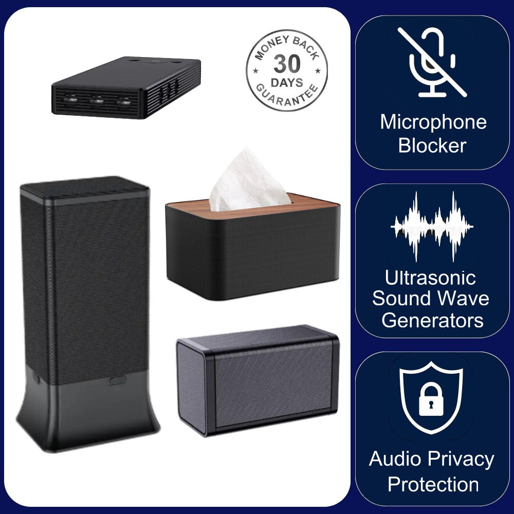 Anti-Recording Microphone Guard Ultrasonic Acoustic Sound Wave Generator to Stop Smartphone Digital Recording