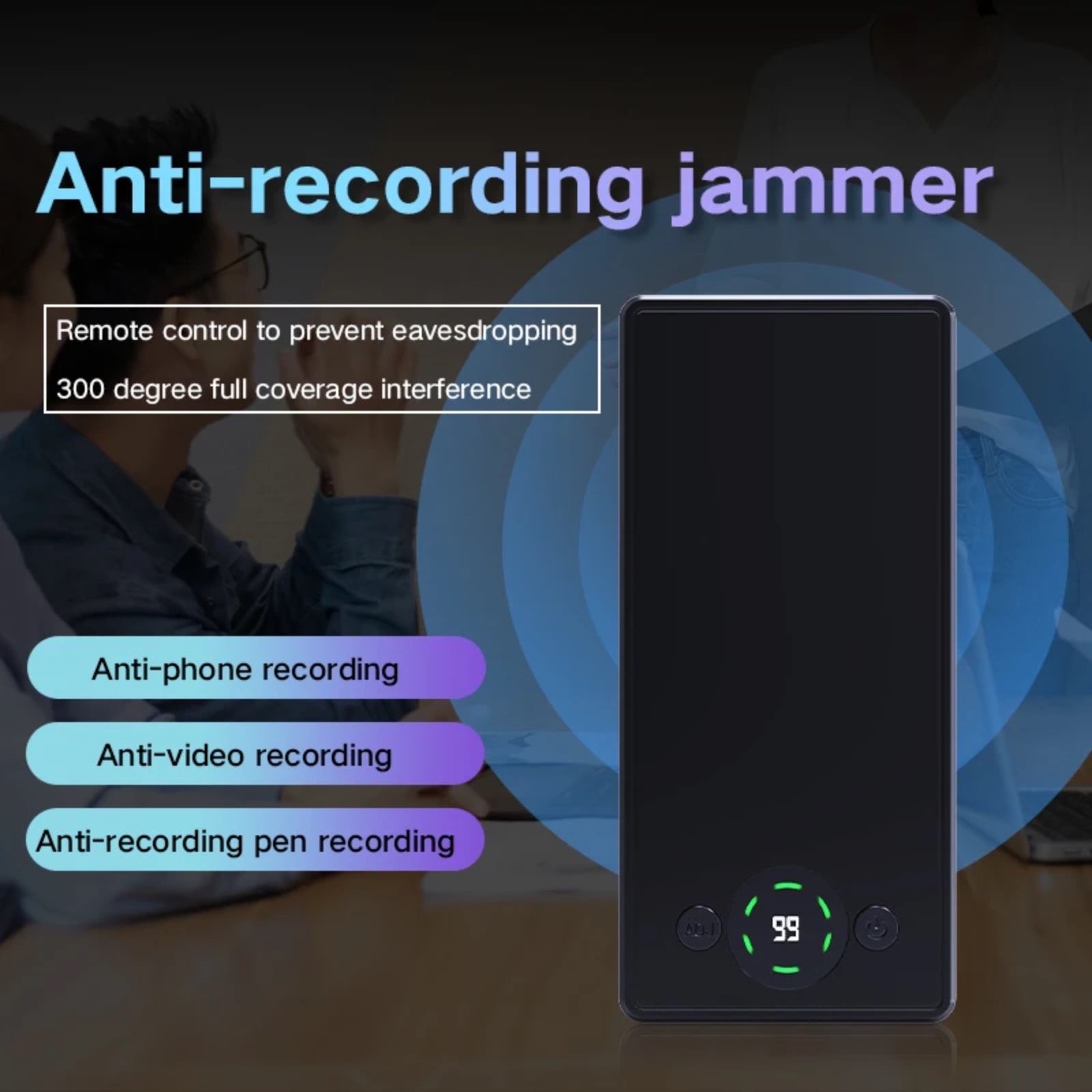 Audio Recording Blocker, High Sensitivity Prevent Recording