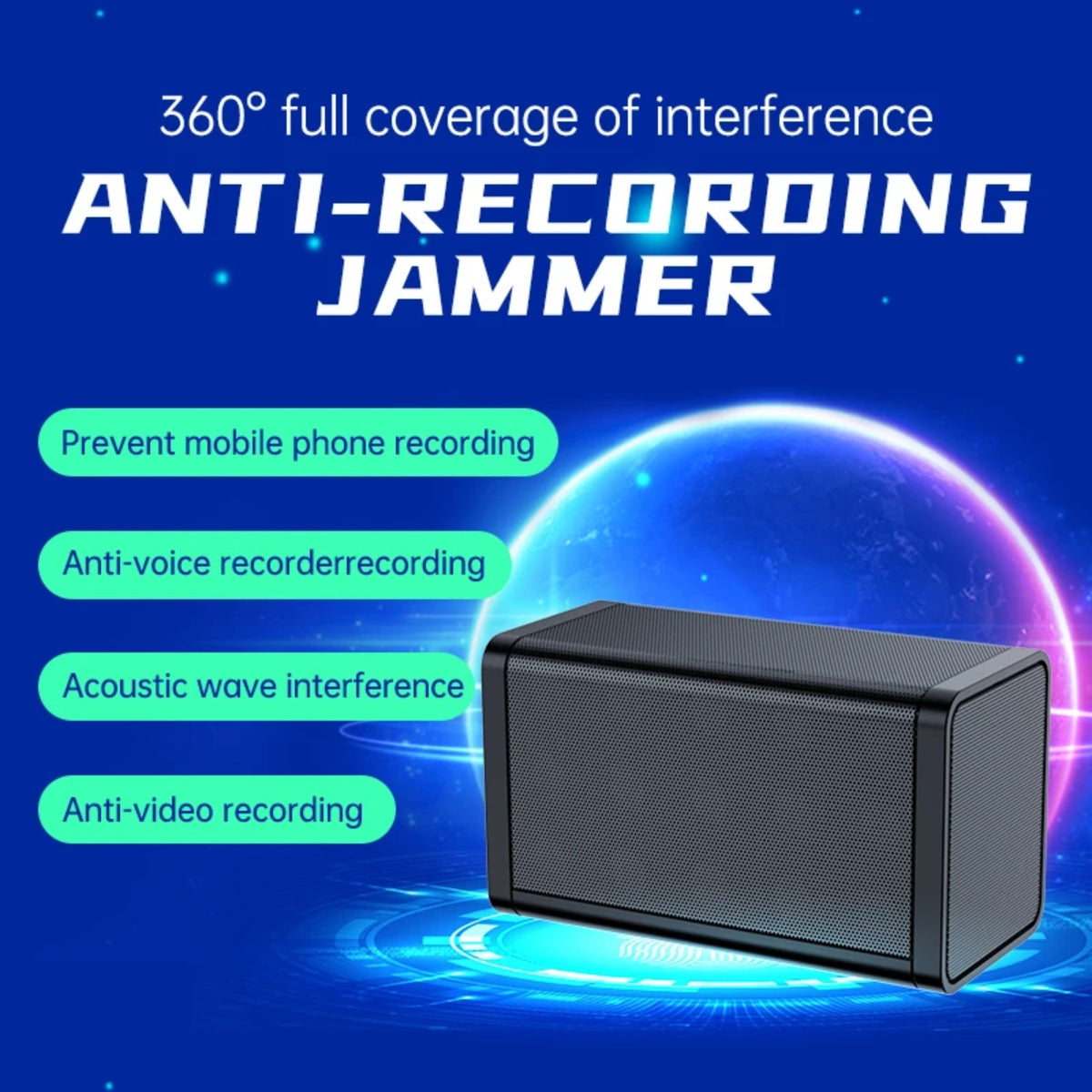 Anti-Recording Microphone Guard Ultrasonic Acoustic Sound Wave Generat ...