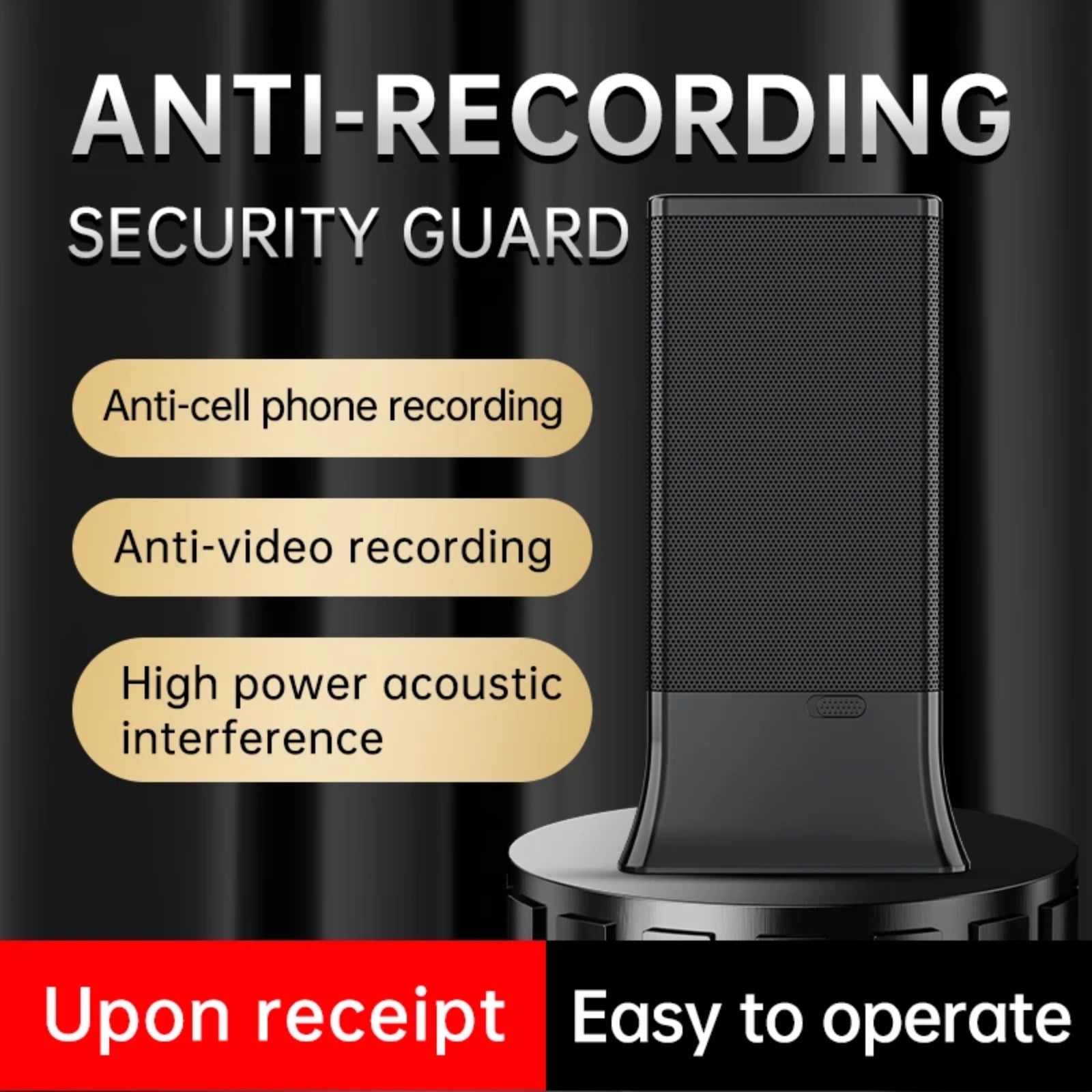 F-12 Anti Recording Microphone Monitoring Eavesdropping Ultrasonic Sound Wave Generator Prevention Guard