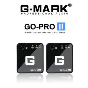 G-Mark Go Pro II Wireless Microphone System for Interviews, Singing and Instruments