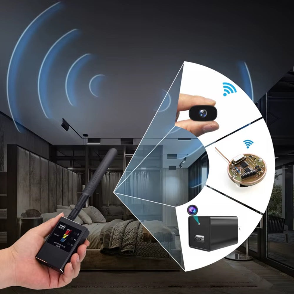 Anti-Spy Bug Detector Pocket Sized Wireless RF Frequency Scanner Sweeper GSM CDMA GPS Tracker Finder