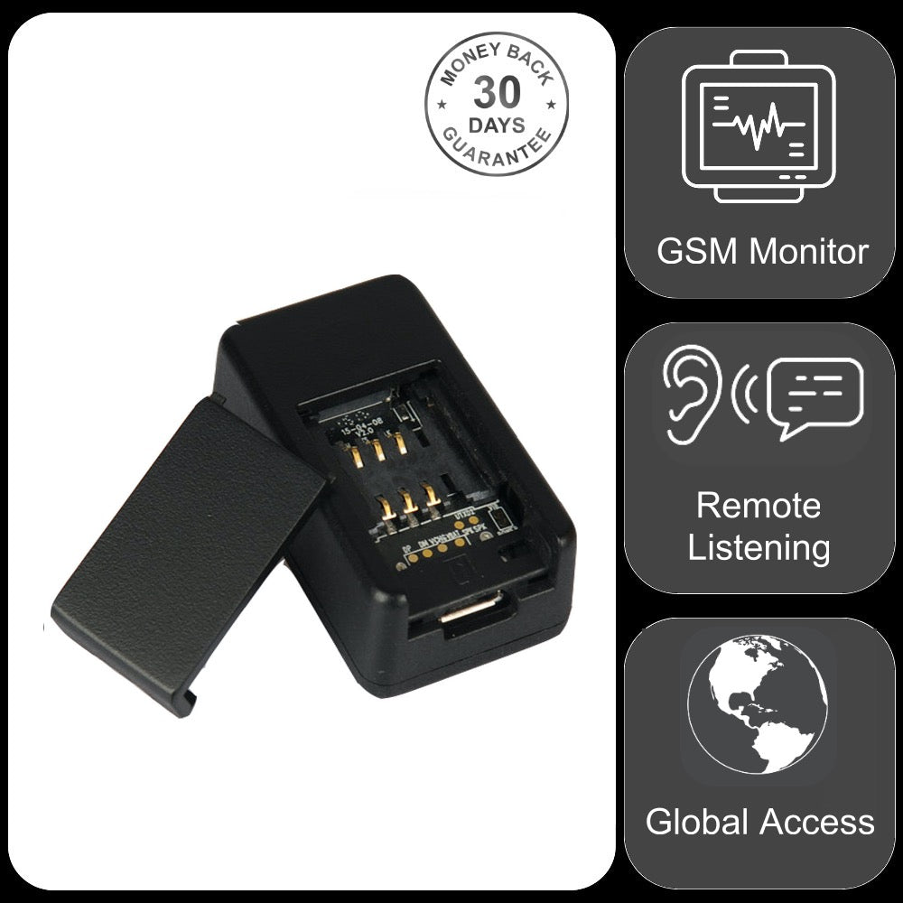 GF07 Wireless GSM Audio Monitor Listening Device with 1-2 Day Battery Life Sound Activated Callback
