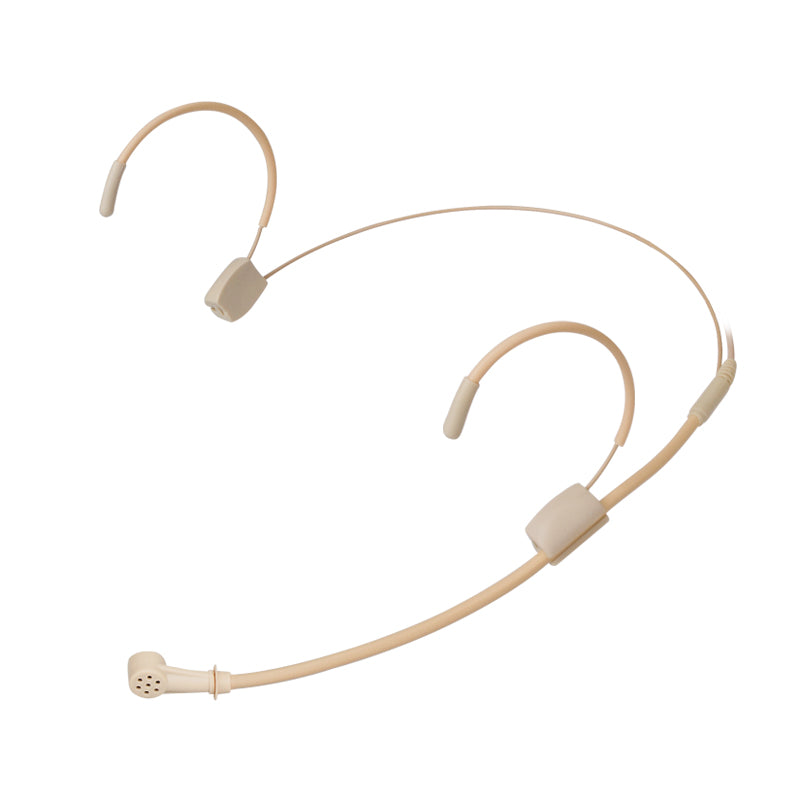 Unidirectional Cardioid Microphone Double Ear-Hook Headset for 4 Pin TA4F and Lemo 3 Pin Body Pack transmitters