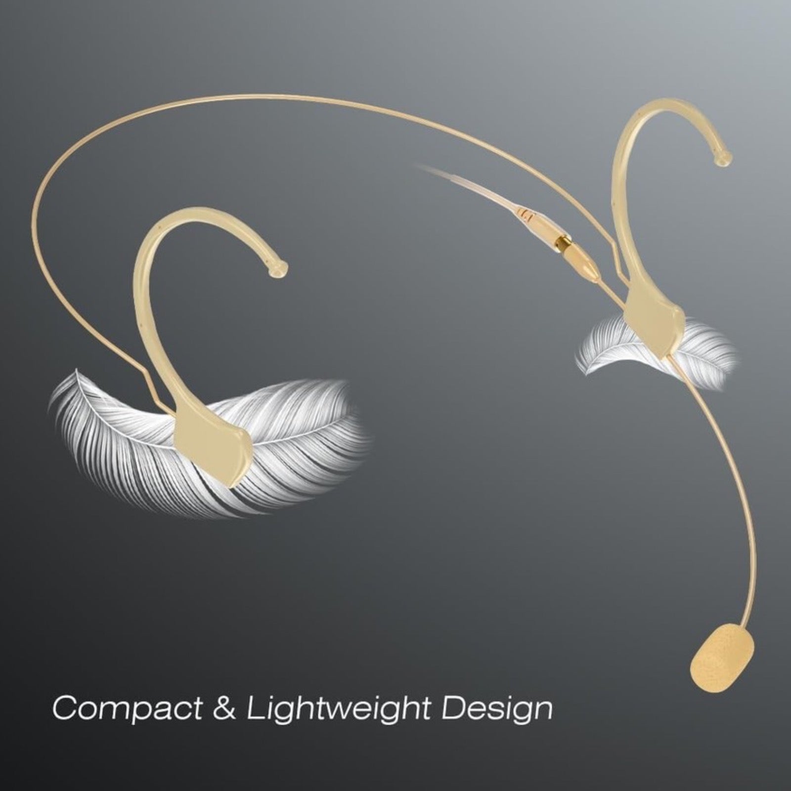 Kimafun HC-810 Double Ear Hook Microphone Ultra Light Weight Omnidirectional Headset for Body Pack Transmitters