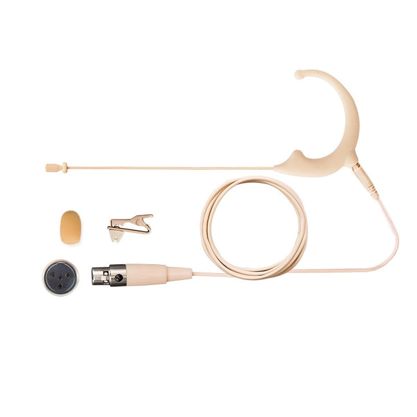 Omnidirectional Single Earset Ear Hook Microphone compatible with Shure Body Pack Transmitter