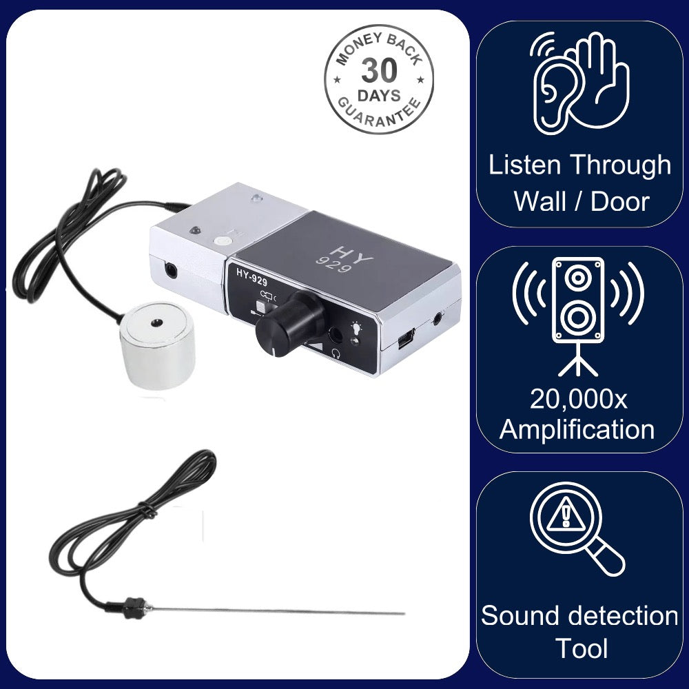 HY-929 Listen Through Wall Microphone Recorder Amplifier Leaking Pipe Door Window