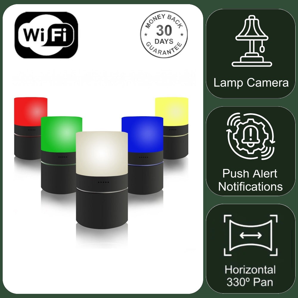 Mood Lamp Camera Wireless Wi-Fi 1080p Video Recorder Motion Detection Push Alert