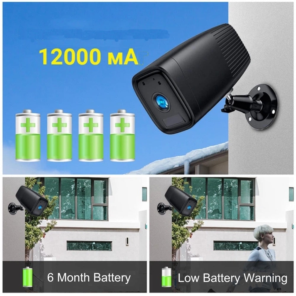 6 Month Battery Power Wire Free Wireless Wifi Video Camera Recorder 2 Way Audio Ubox App