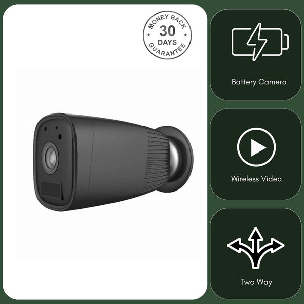 6 Month Battery Power Wire Free Wireless Wifi Video Camera Recorder 2 Way Audio Ubox App