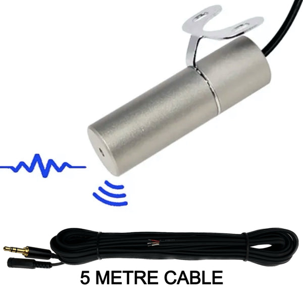 Waterproof Outdoor CCTV Microphone for IP Camera 3.5mm Jack Plug Input IP66 Rated Solid Metal Housing & Bracket