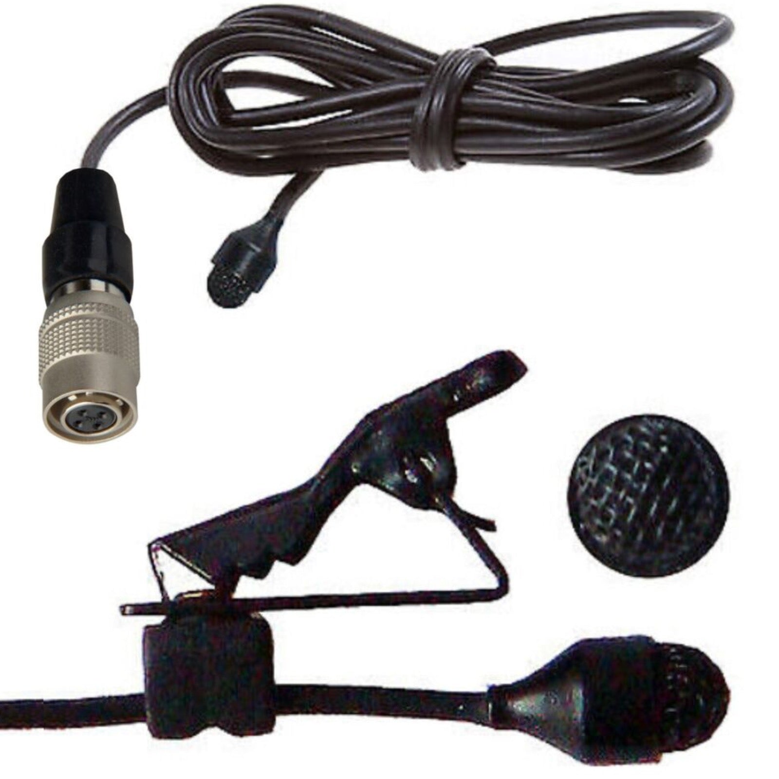 Lavaliere Microphone for Audio Technica ATW Wireless Body-pack Transmitter 4 Pin Hirose (CW)