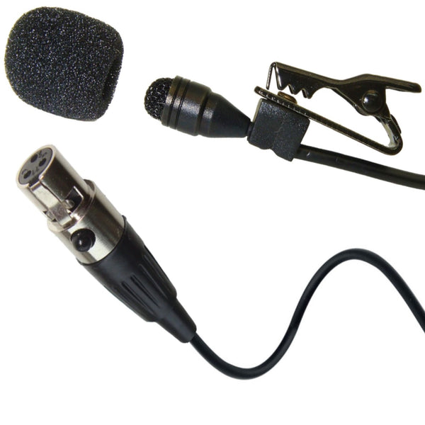Professional Lavaliere Lapel Microphone for Wireless Body Pack Radio Transmitters Omnidirectional Condenser