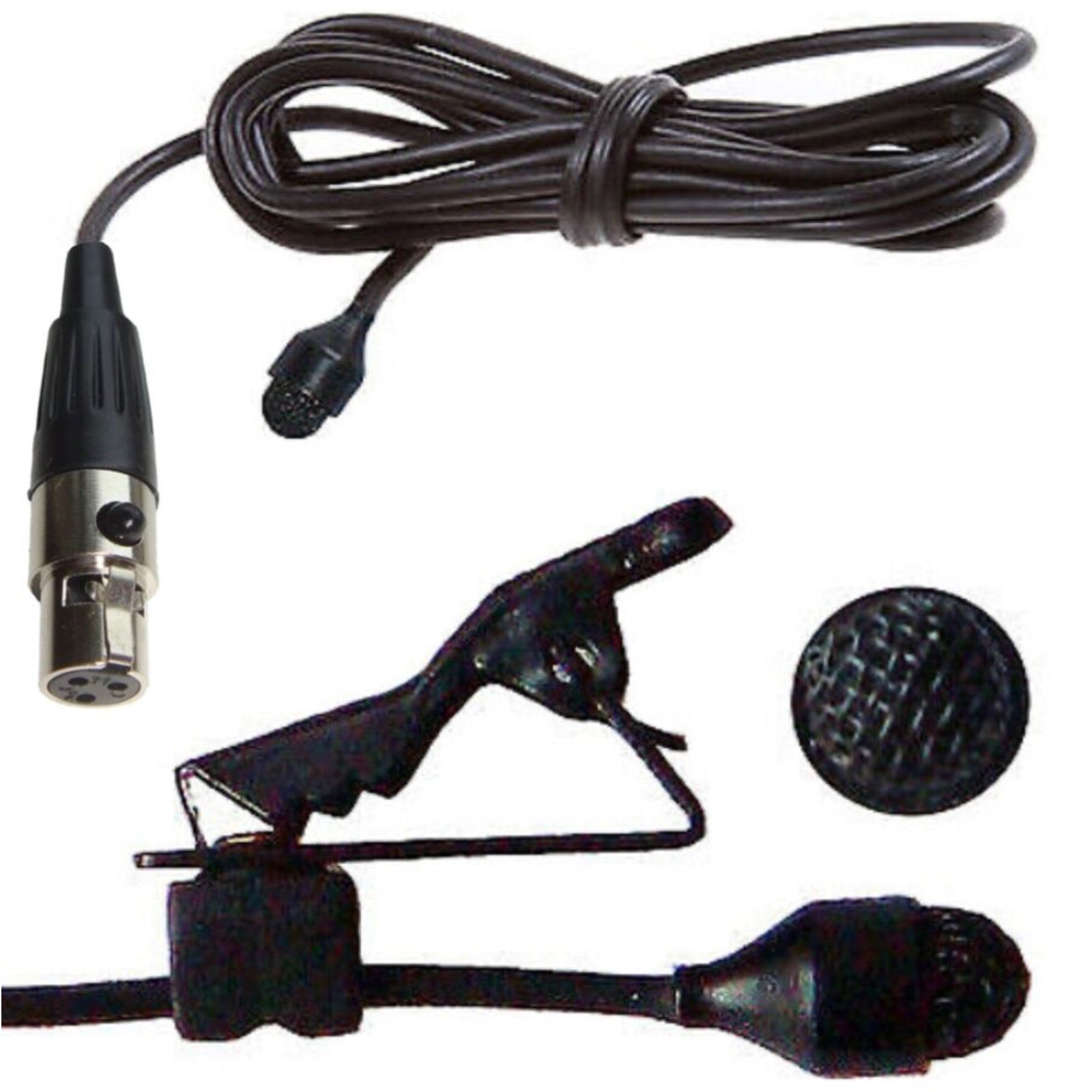 Mini Lavaliere Microphones 3 Pin Mini XLR (TA3F) for AKG Samson Gemini LG Body Pack Radio Transmitters