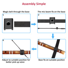 KM-G150-4 Wireless Flute / Clarinet Microphone System Flexible Strap On Instrument Mic