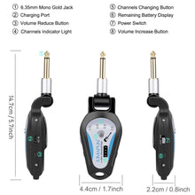 Kimafun KM-G207 Wireless Electric Guitar Transmitter / Receiver Microphone System