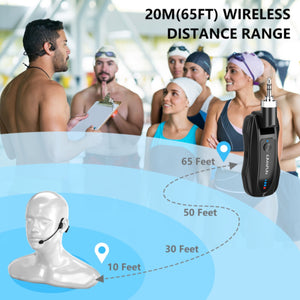 KM-GWP91 Waterproof Wireless Headset Microphone for Fitness Aerobics Swimming Instructor